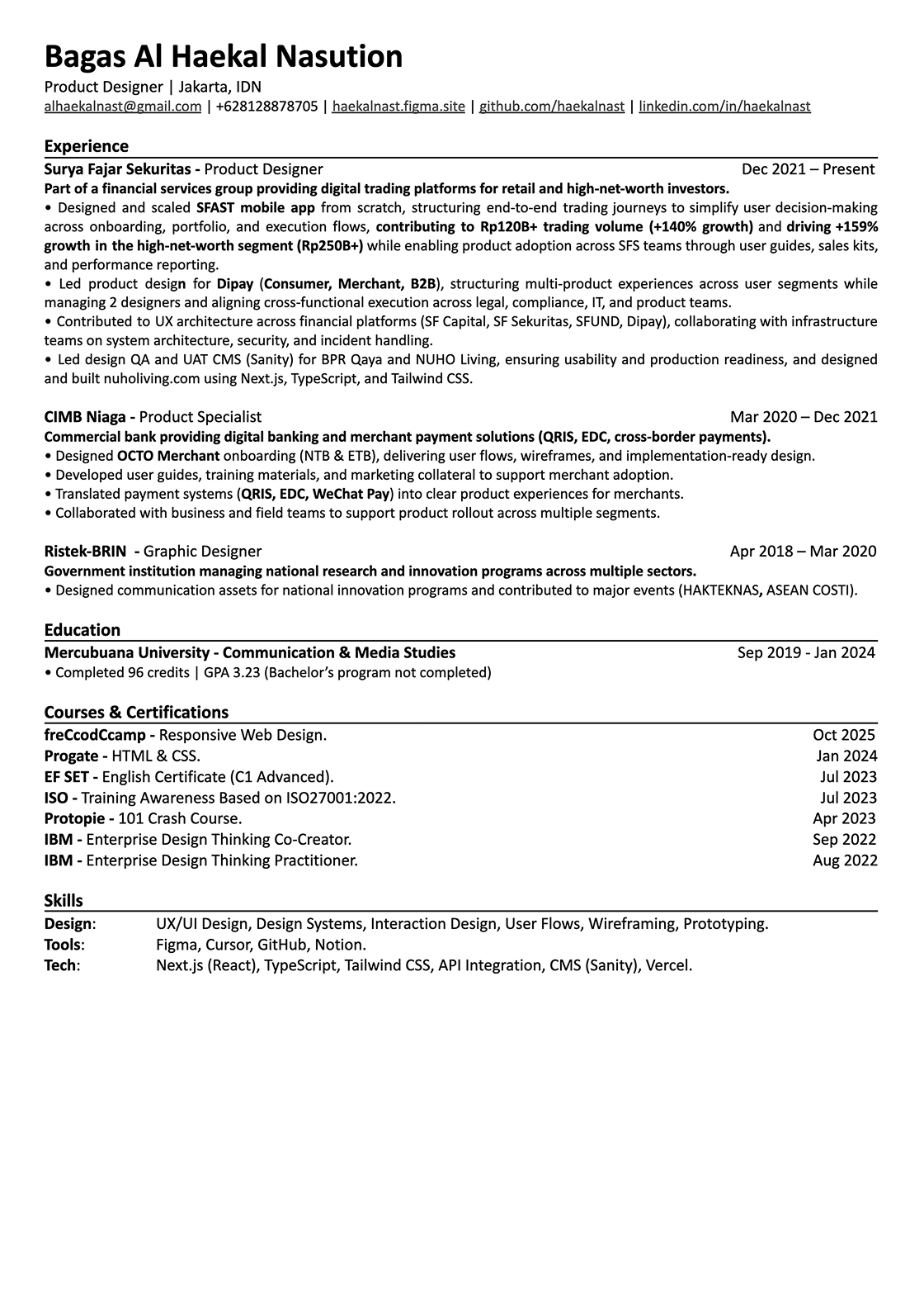 Resume preview